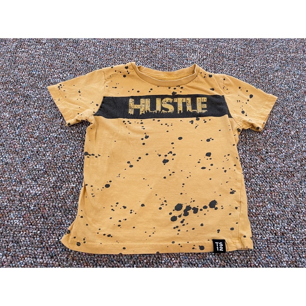 Truth Substance Boys Hustle Yellow & Black T-Shirt Size 5